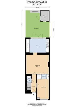 Floorplan - Prinsenstraat 96, 2316 HR Leiden